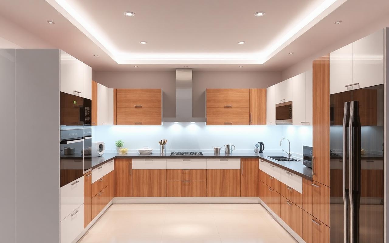 مطابخ مودرن حرف U — التصميم الأمثل للمساحات الكبيرة
